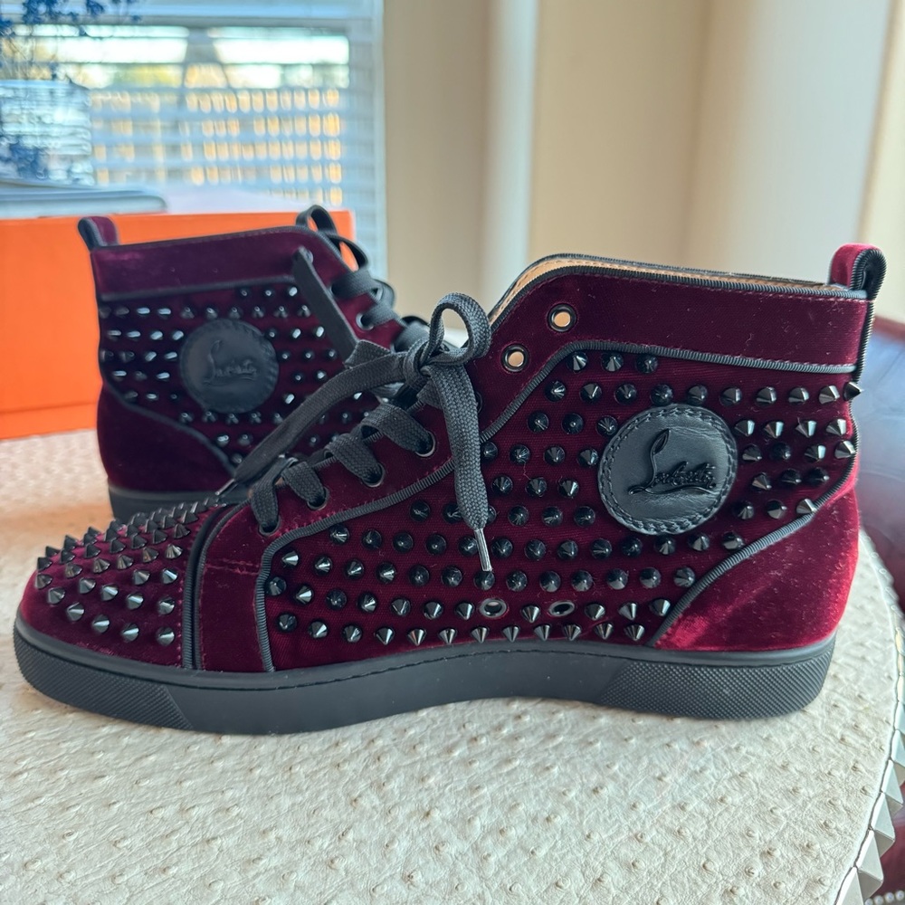Louis Orlato Spikes Velvet by Christian Louboutin